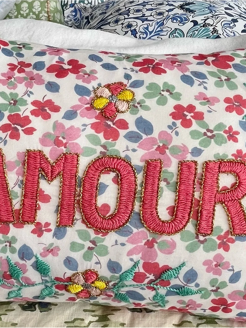 Embroidered French Boudoir Pillow from LoveShack Fancy NY
